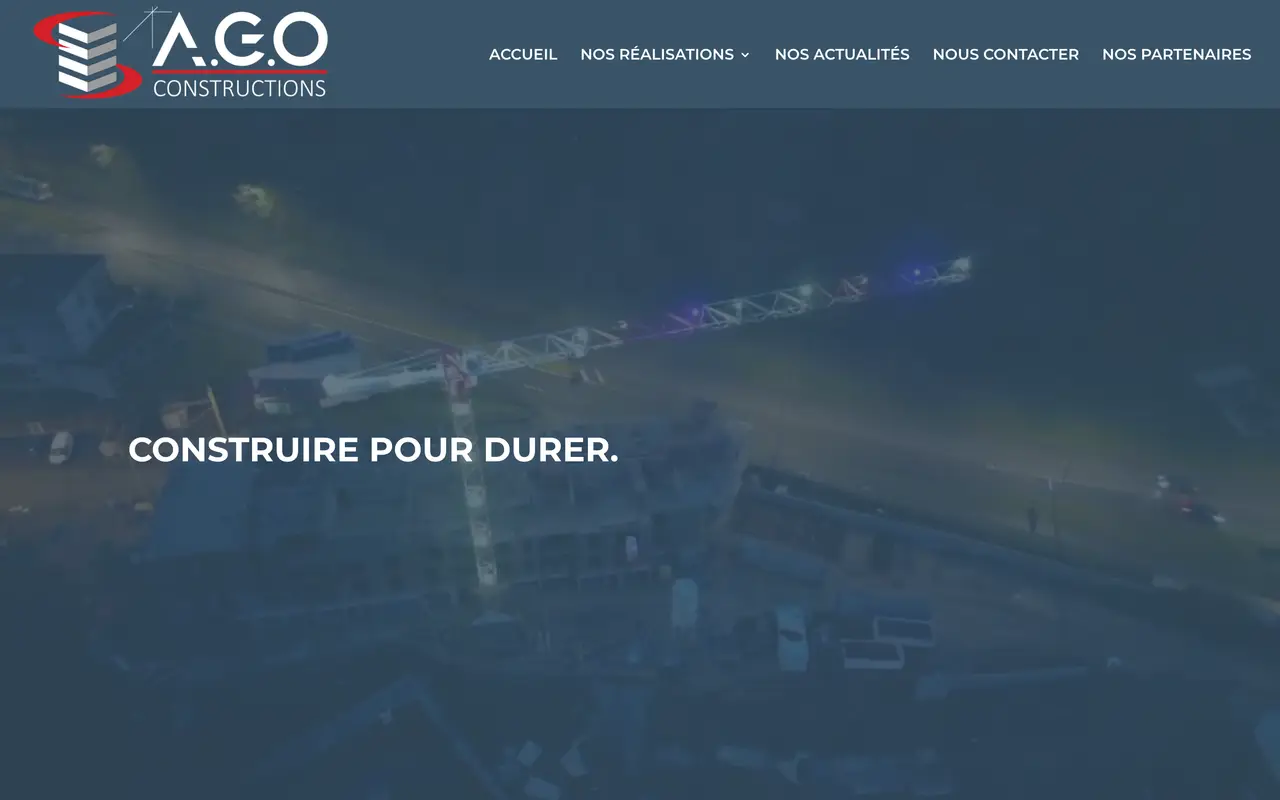 Le site d’A.G.O. Constructions, entreprise générale du bâtiment, Hautmont, réalisé par Odratta