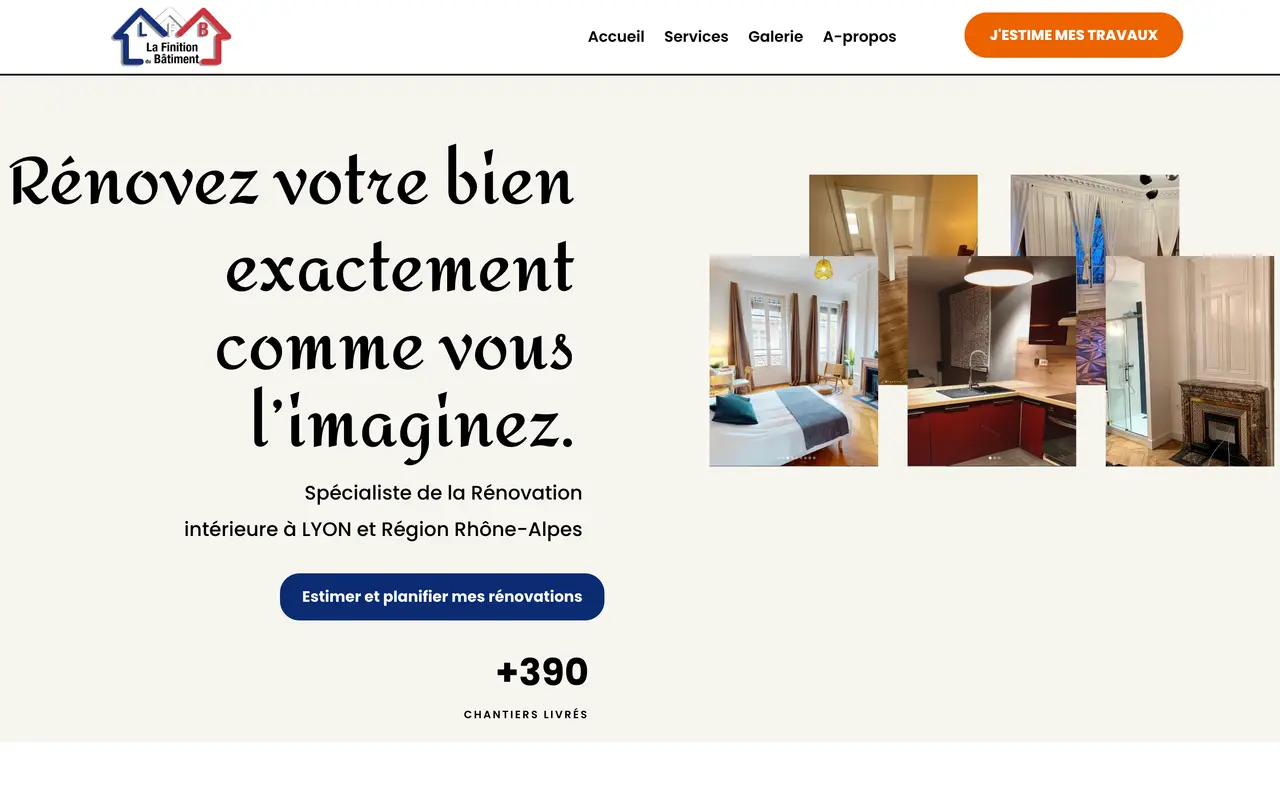 Le site de La Finition du Bâtiment, rénovation intérieure, Saint-Fons (69), Lyon et Rhône-Alpes, réalisé par Odratta