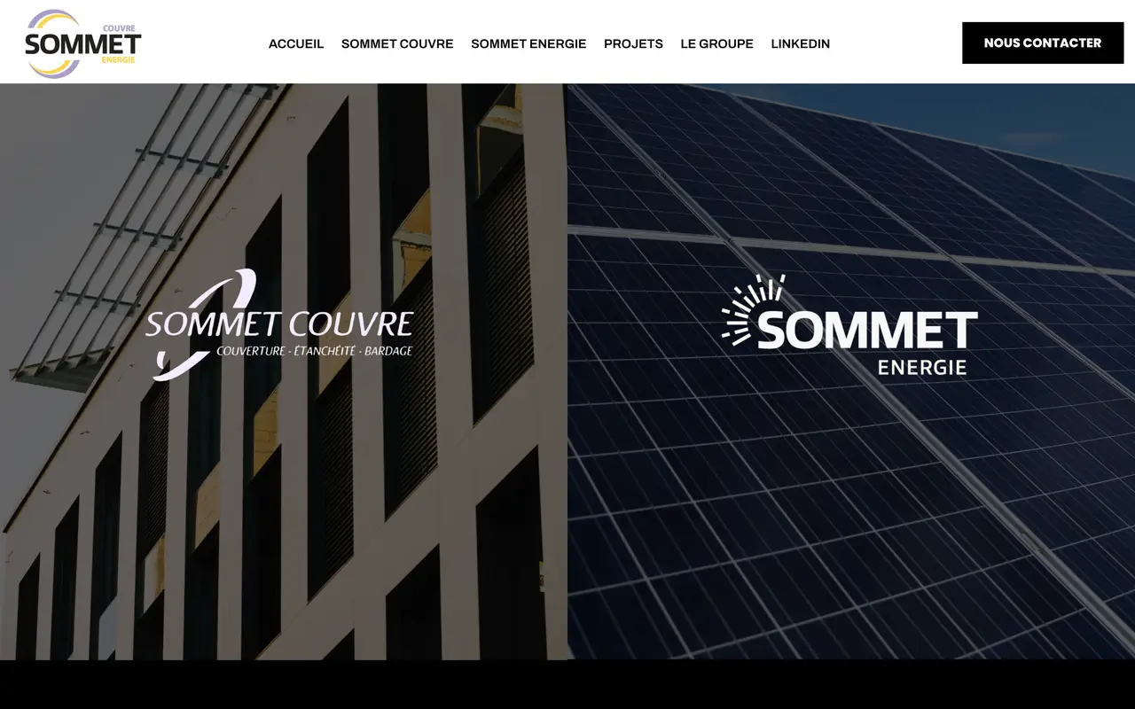 Le site de Sommet Groupe, couverture, étanchéité et photovoltaïque, Ris-Orangis, réalisé par Odratta